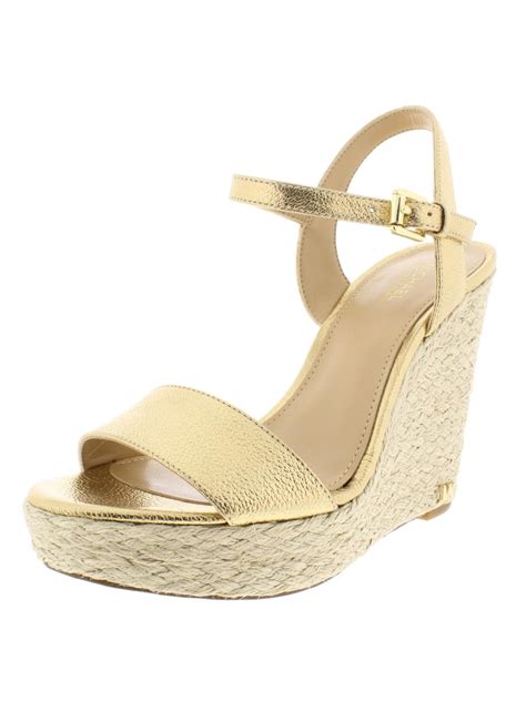 gold michael kors jelly sandals|michael kors jill wedge sandals.